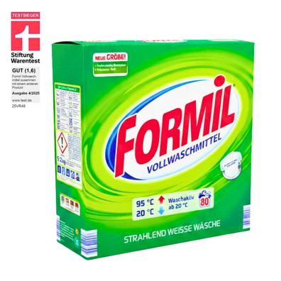 Formil Universal Vollwaschmittel Pulver 2x 80WL -TESTSIEGER- Waschpulver Weißwäs