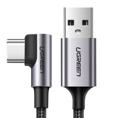 Ugreen USB-Kabel US284 50941 USB-A/USB-C Winkel 3A 1m Grau - Hochwertiges Zubehö