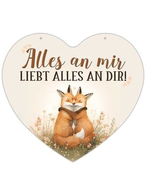 Herz Blechschild Alles an mir HB030