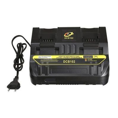 Rosfix Doppelladegerät DCB102 – Ersatz für DeWalt 10.8–20V Akkus | 2x2A