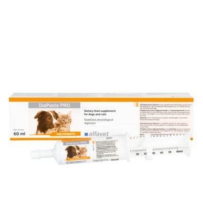 Alfavet Dia Paste Pro Injektor 60ml Diät-Ergänzungsfuttermittel für Hunde und Katzen