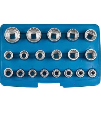 SW-Stahl Steckschlüsseleinsätze, 1/2", Multi-Profil, 8-32 mm, 19-teilig 05650L