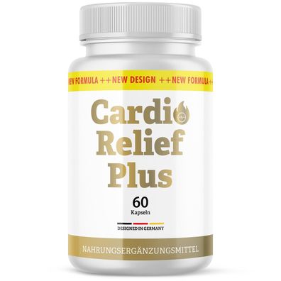 Cardio Relief Plus Kapseln | pflanzliche Zutaten | für Männer & Frauen | 60 Stk