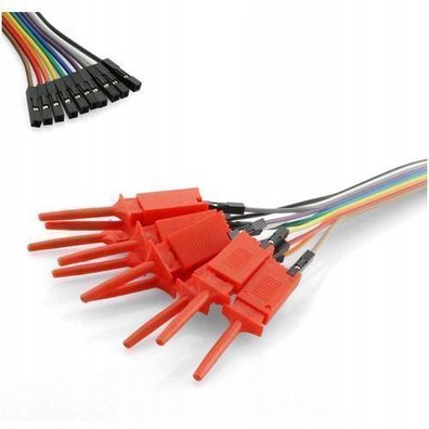 Rosfix Testkabel Set 30 cm – 10 Stück mit Greifern | für Logikanalysator