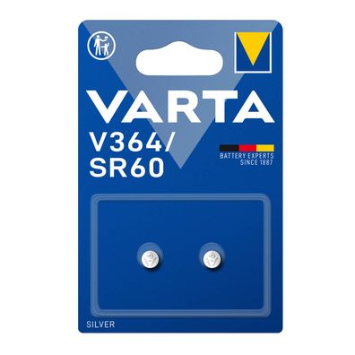 Varta Knopfzelle Silver Oxide V364 SR60 1,55 V Batterien 2er Blister 364