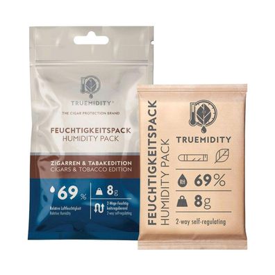 Truemidity 69% RH, Pack à 8g Befeuchtungssystem Zigarren Edition