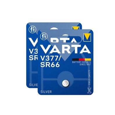 2x VARTA V377 377 Uhren Batterie Knopfzelle SR66 SR626 AG4 Silberoxid 1,55V
