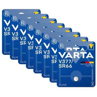 8x VARTA V377 377 Uhren Batterie Knopfzelle SR66 SR626 AG4 Silberoxid 1,55V