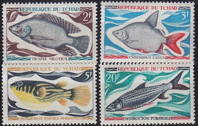 TSCHAD CHAD [1969] MiNr 0282-85 ( * */mnh ) Fische