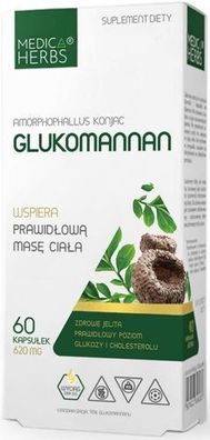 Medica Herbs Glucomannan Konjak Wurzel Extrakt Ballaststoff Abnehmen 60 Kapseln