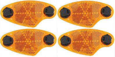 Busch & Méller Speichenreflektoren 309V, 4 Stéck, unverlierbar, orange, 97 mm