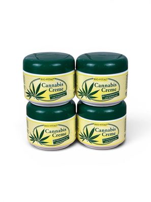 4x 125ml Bio-Vital Hanfcreme Körpercreme Hanf Creme Teufelskralle Körperpflege
