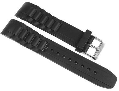 Minott Uhrenarmband Silikon schwarz 20mm passend zu Watch