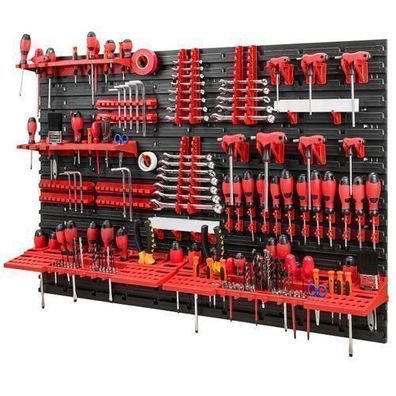 Werkzeugwand 1152 x 780 mm Set 58 Werkzeughaltern mit Lochwand Lagersystem