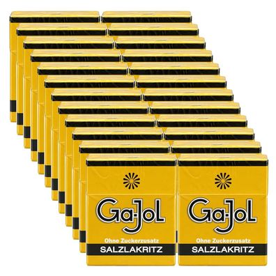 Ga-Jol Salzlakritz Pastillen ohne Zuckerzusatz 24x 20g Schachtel