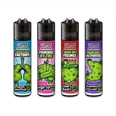 Clipper Reibradfeuerzeuge 420 Anatomy - 4 Stück