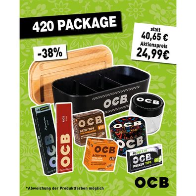 OCB 420 Package: Aufbewahrugsbox, Grinder, Filter, Papes und vieles mehr