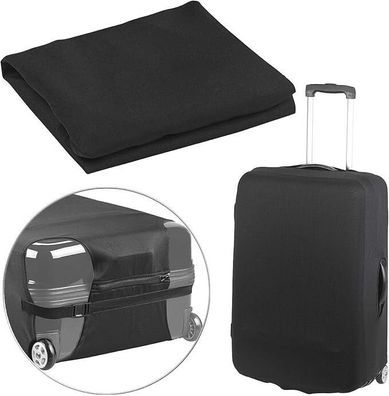 NEU Kofferhülle elastisch schwarz Schutzhülle 66cm für Koffer Reise Flug Urlaub