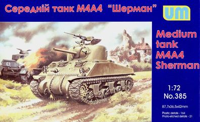 Unimodels 1:72 UM385 M4A4 Sherman medium Tank - NEU