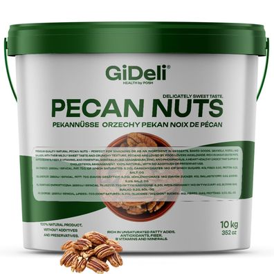 Pekannüsse 10kg Ungesalzen Naturbelassen Ganze Rohkost Backzutat Snack GiDeli