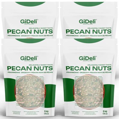 Pekannüsse 20kg Ungesalzen Naturbelassen Ganze Rohkost Backzutat Snack GiDeli