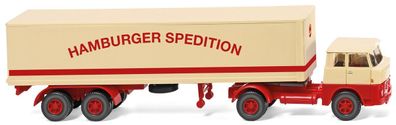 Wiking H0 1/87 051319 LKW Henschel HS 14/16 Koffersattelzug Hamburger Spedition - OV