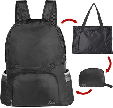 NEU Faltbarer Rucksack ultraleicht schwarz 20 Liter für Outdoor Ausflug Festival