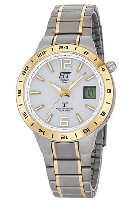 ETT Eco Tech Time Armbanduhr Funk-Solar Titan Bicolor EGT-11410-40M