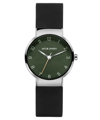 Jacob Jensen Damen-Armbanduhr Titan Quarz Schwarz/Grün 194