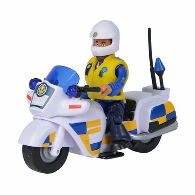 Simba Feuerwehrmann Sam Polizei-Motorrad, Spielfahrzeug (mit Figur)