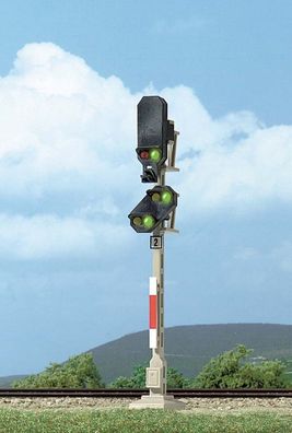 Busch H0 5831 Blocksignal mit Vorsignal -NEU