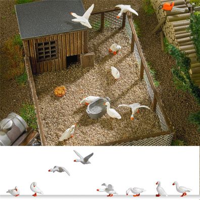 Busch H0 1195 Hausgänse -NEU