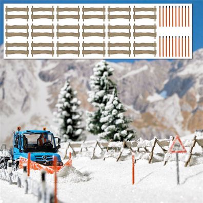 Busch H0 1120 Schneefangzäune und Schneestangen -NEU