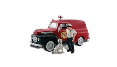 Woodland Scenics WAS5559 H0 Brandmeister und Sparky im Dienst