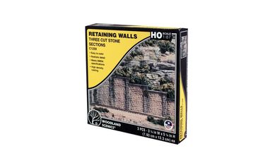 Woodland Scenics WC1259 H0 RETAIN WALL - Stützmauer geschnittener Stein