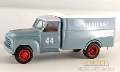 Brekina 1/87 93721 Hanomag L 28 Koffer Eildienst Wagennummer 44 blaugraue Spedition,