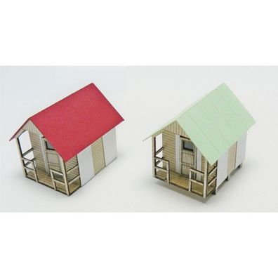 Igra Model H0 161014 2 Ferienhäuser Lascercut-Bausatz NEU (Z161)