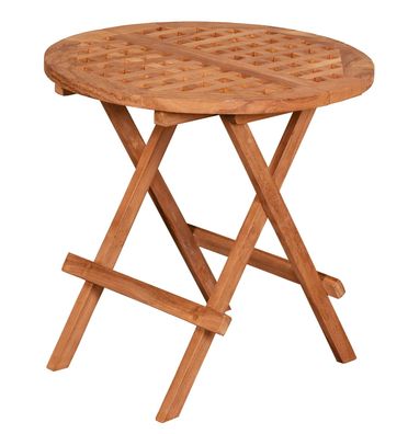 Teakholz Garten-/Beistelltisch - bene living - Dorset rund Ø 50 cm