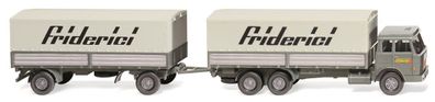 Wiking H0 1/87 047502 Hanomag Henschel Pritschenhängerzug Friderici - OVP NEU