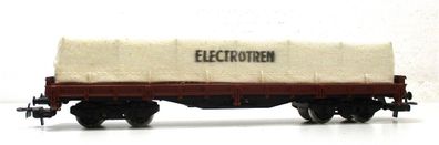 Electrotren H0 5126 Niederbordwagen 4-achsig mit Plane RENFE OVP (1360g)