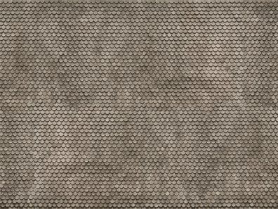 Noch H0 56691 3D-Kartonplatte “Biberschwanz” grau