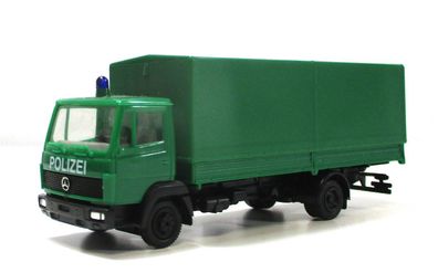 Busch Automodell H0 1/87 LKW MB 814 Pritsche Polizei ohne OVP (037-16)