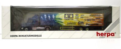Herpa 1/87 187800 Scania Hauber Koffersattelzug Tamya Panasonic ... OVP (Spur H0)(22