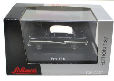 Schuco 1/87 45256 9000 Ford 17 M schwarz/weiß OVP (Spur H0)(A97-03)