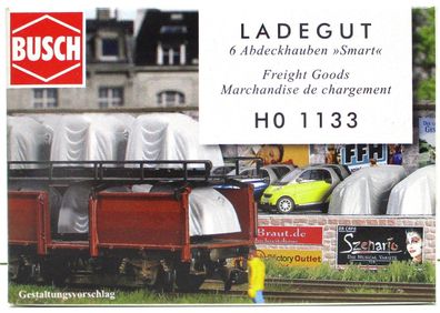 Busch H0 1133 Ladegut Abdeckhauben SMART (6434L)