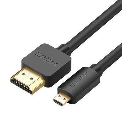 Ugreen 4K HDMI zu Micro HDMI Kabel, 2.0v, 60Hz, 30AWG, 1,5m Schwarz, 19-polig (M
