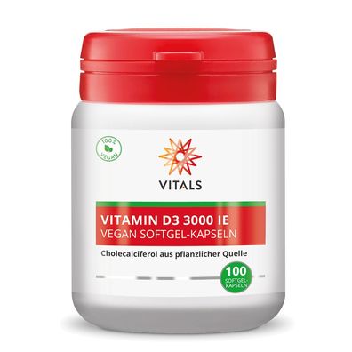 Vitamin D3 75 µg, 100 Kapseln von Vitals