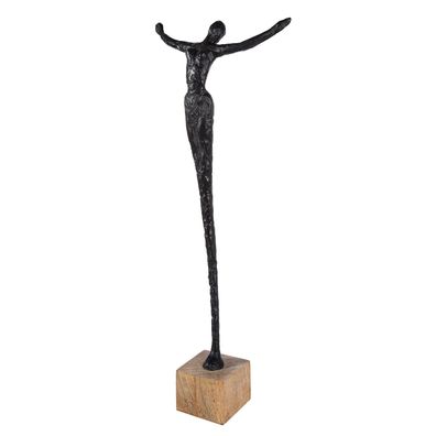 Gilde Skulptur, "Freedom", Kunstharz, Mangoholz, schwarz, naturfarben, VE 1, L