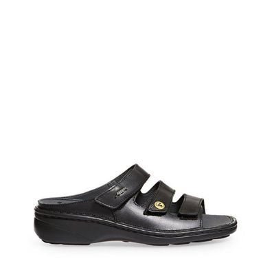 Abeba Damen Arbeitssandale Reflexor Clog – Glattleder, OB, Src