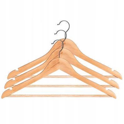 KADAX Kleiderbügel mit Zwei Einkerbungen aus Holz, Garderobenbügel für Kleidung